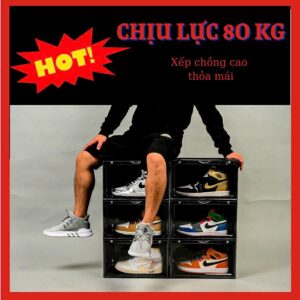 Hộp đựng Giày Cửa Ngang Đen Và Trắng Tùy Chọn